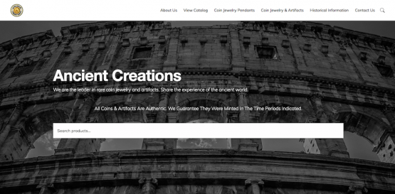 Ancient Creations Website Design