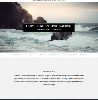 Fishnet Ministries International Website Design