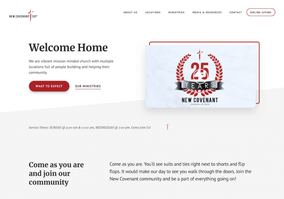 New Covenant Church of God Website Design