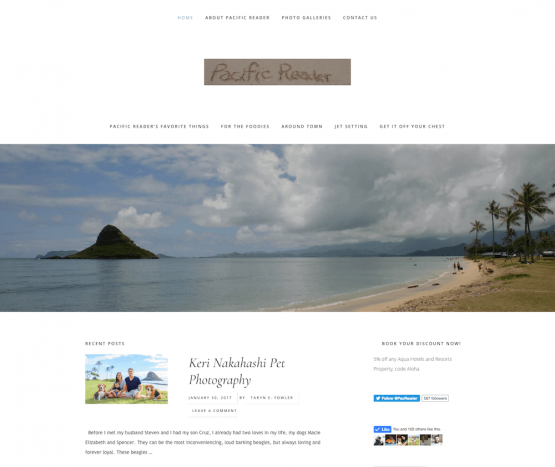 Pacific Reader Website Design
